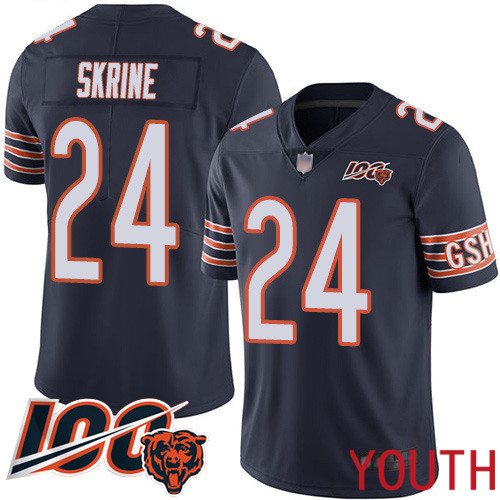 Chicago Bears Limited Navy Blue Youth Buster Skrine Home Jersey NFL Football #24 100th Season